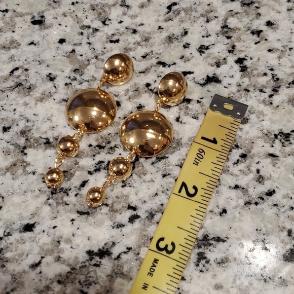 Big long drop earrings gypsy lightweight glamorous jewelry - Picture 7 of 8